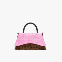 LOST IN ECHO Pink Barrett Panelled Fur Bag Small | MADA IN CHINA