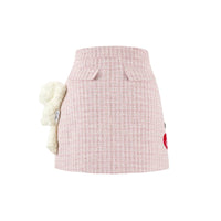 13DE MARZO Pink Care Bears Tweed Short Dress | MADA IN CHINA