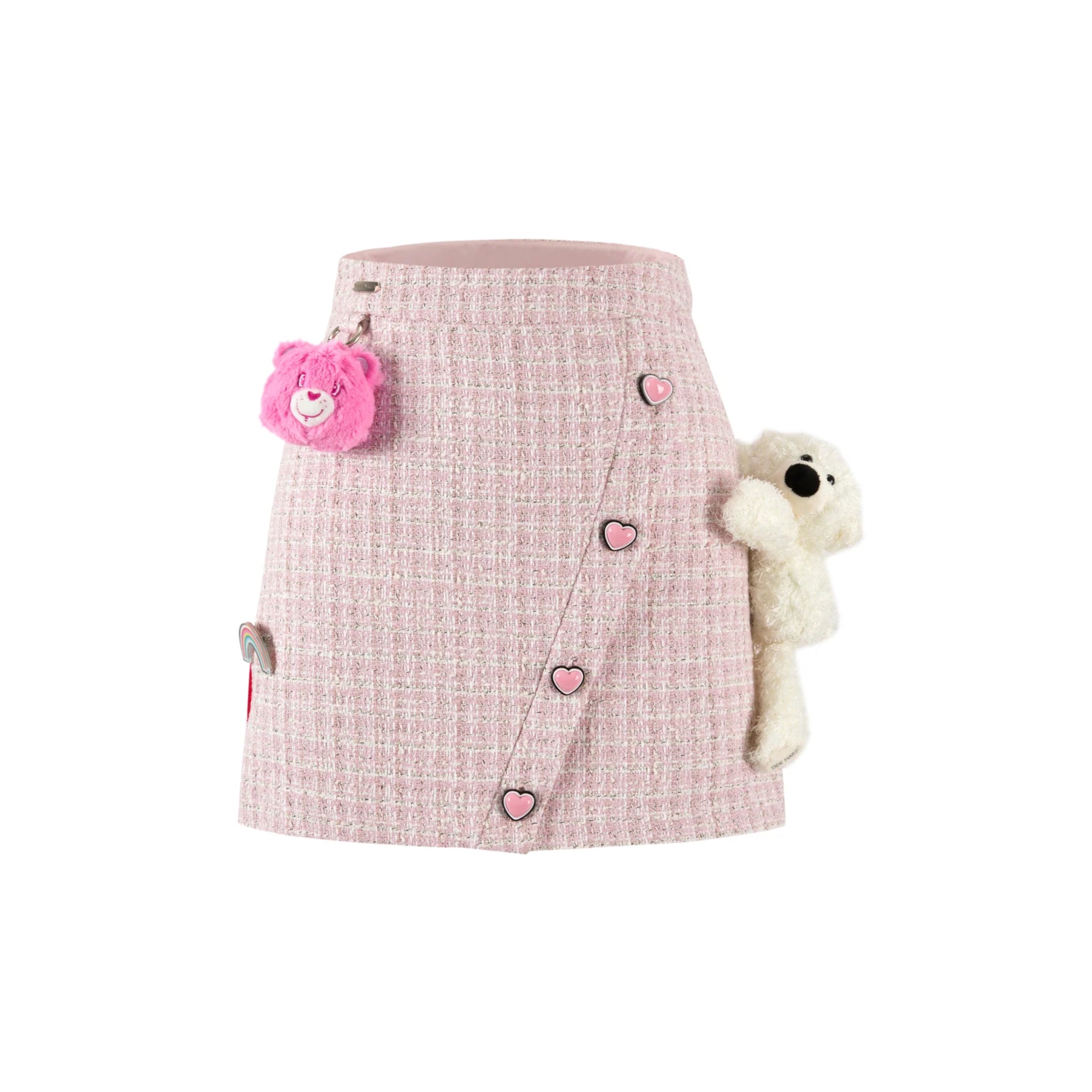 13DE MARZO Pink Care Bears Tweed Short Dress | MADA IN CHINA