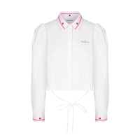 HERLIAN Pink Collar Patchwork Shirt | MADA IN CHINA