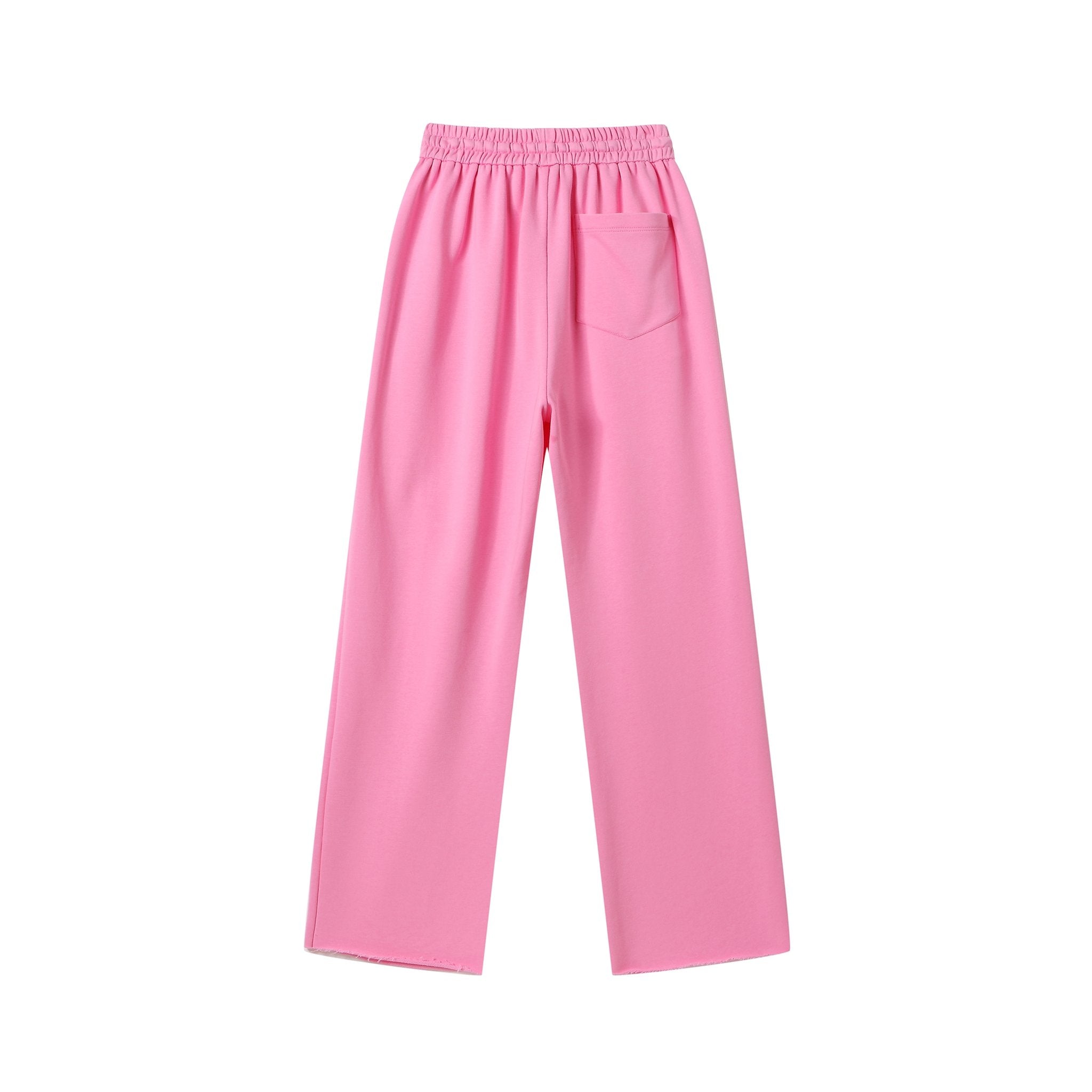 ANDREA MARTIN Pink Drawstring Ripped Trousers | MADA IN CHINA