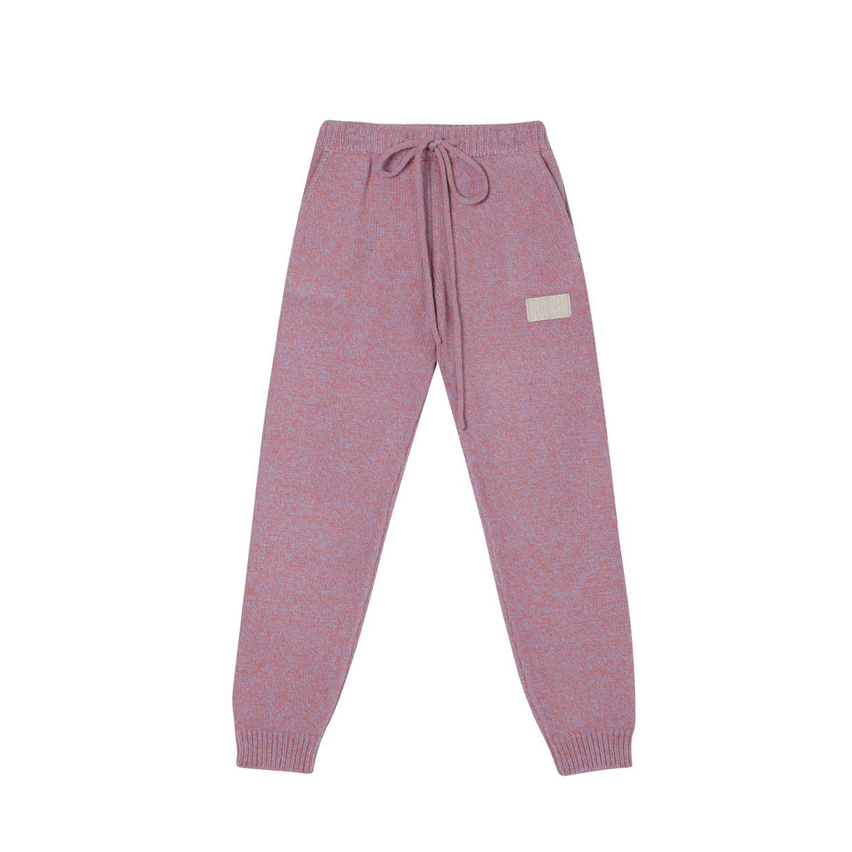 MEDIUM WELL Pink Fancy Wool Sweatpants | MADA IN CHINA