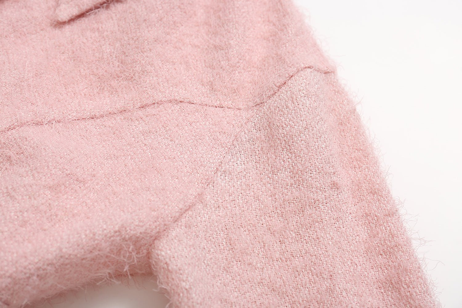SOMESOWE Pink Fluffy Tassel Short Shirt | MADA IN CHINA
