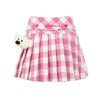 13DE MARZO Pink Hello Kitty Bear Plaid Skirt | MADA IN CHINA