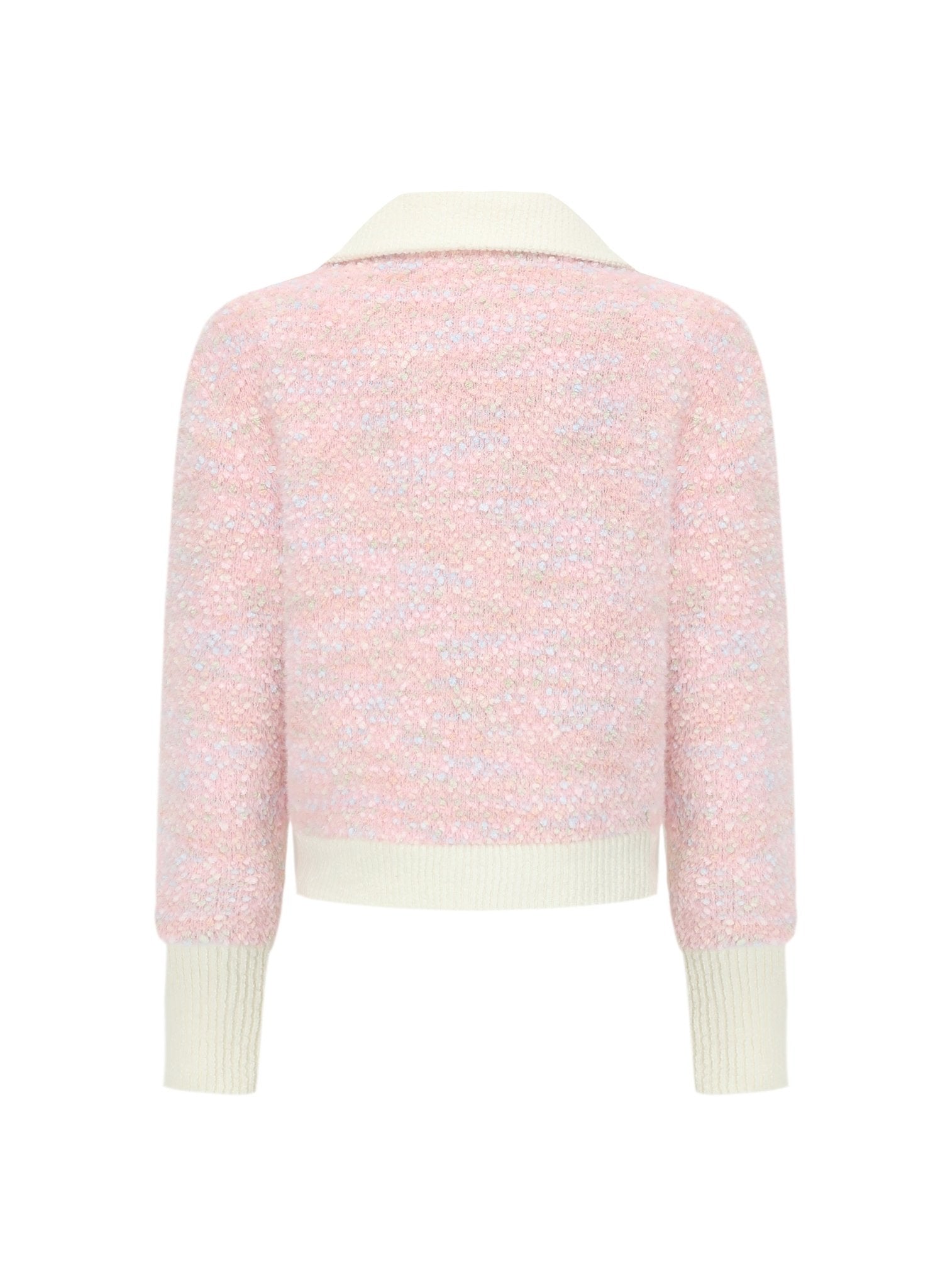 Alexia Sandra Pink Knitted Cardigan Polo | MADA IN CHINA