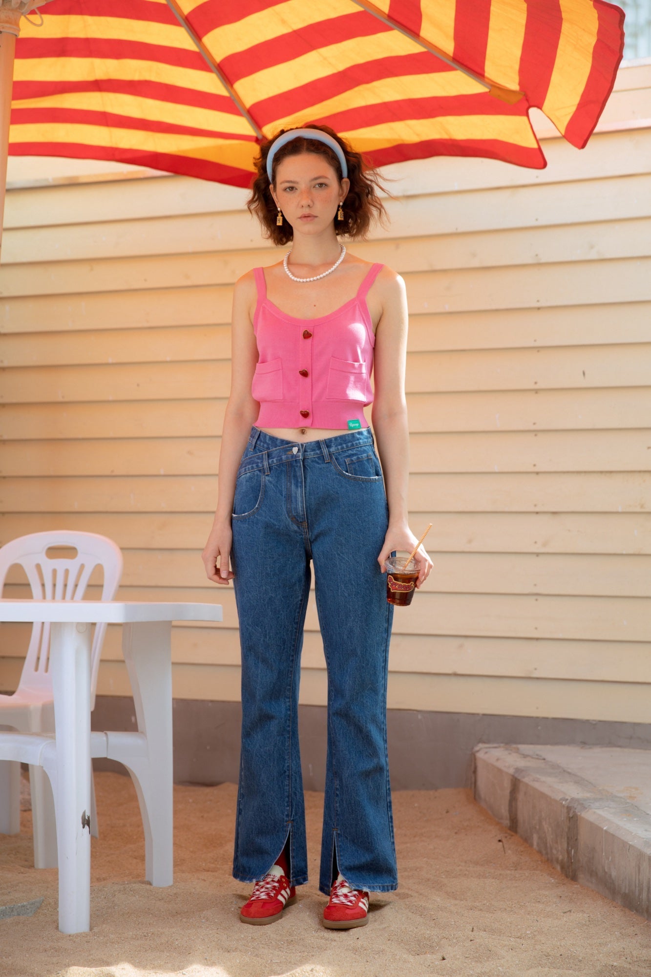 RYRANYI Pink Label Asymmetric Split Jeans | MADA IN CHINA
