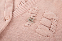 13DE MARZO Pink Letter Cardigan | MADA IN CHINA