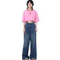 ICE DUST Pink Logo Crop Top | MADA IN CHINA