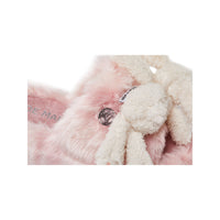 13DE MARZO Pink Logo Furry Plush Slipper | MADA IN CHINA