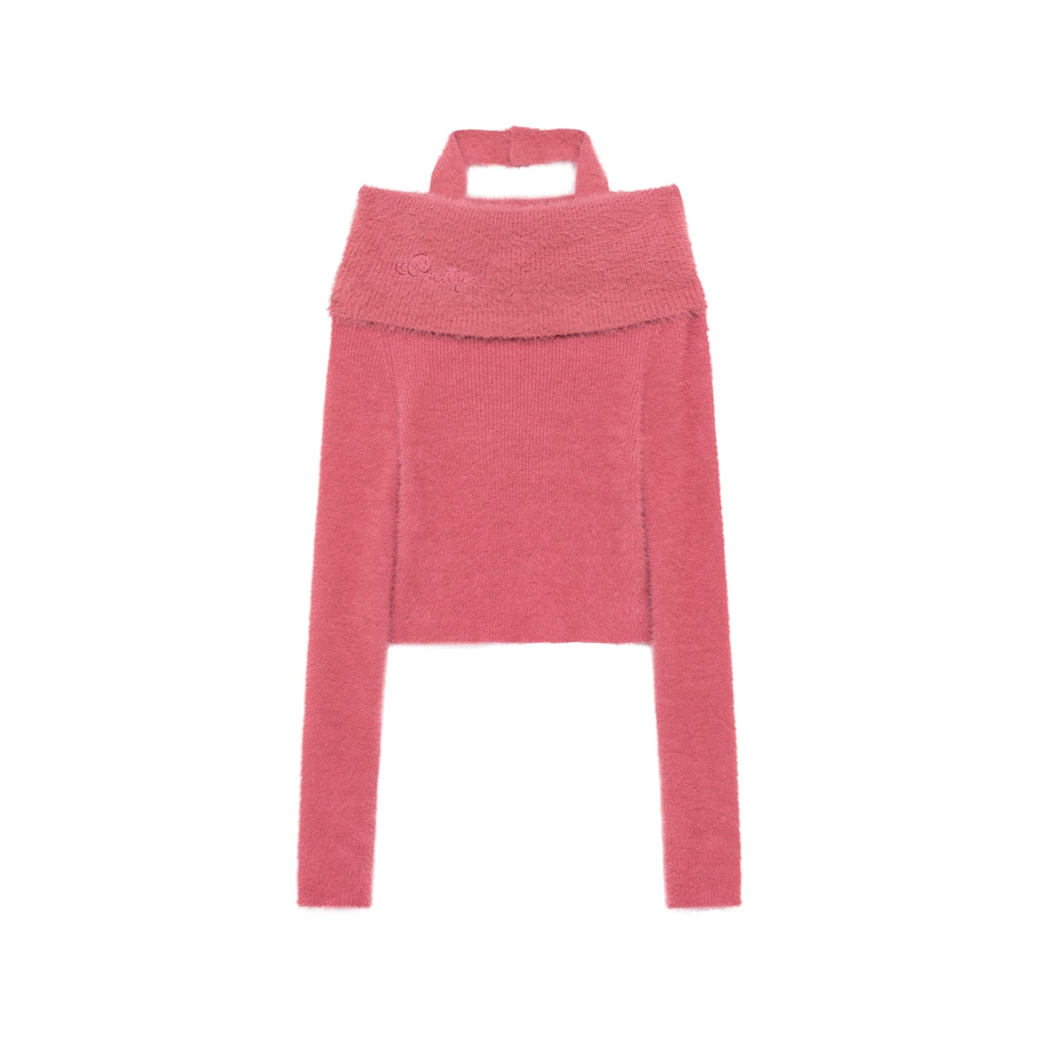 SOMESOWE Pink Neck Strapping Shirt | MADA IN CHINA