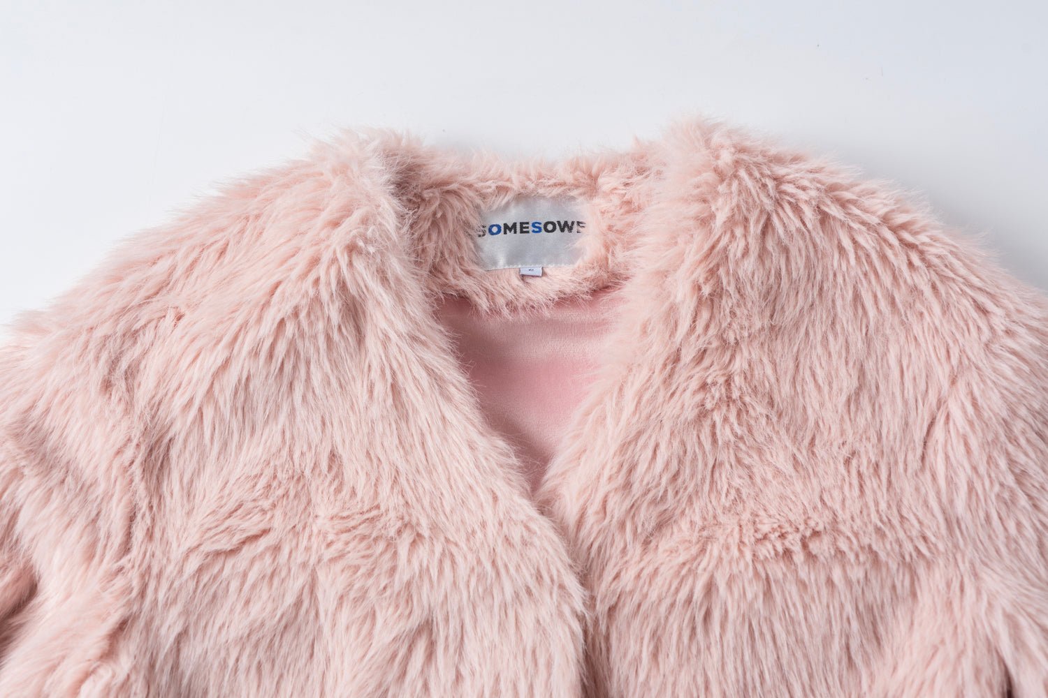 SOMESOWE Pink Plush faux fur Jacket | MADA IN CHINA