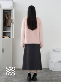 SOMESOWE Pink Plush faux fur Jacket | MADA IN CHINA