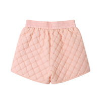 ANDREA MARTIN Pink Quilted Cotton Shorts | MADA IN CHINA