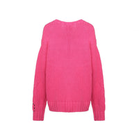 ANN ANDELMAN Pink Ribbon Logo Sweater | MADA IN CHINA