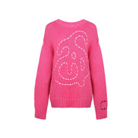 ANN ANDELMAN Pink Ribbon Logo Sweater | MADA IN CHINA