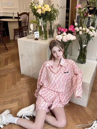 AIMME SPARROW Pink Shirt Suit Top | MADA IN CHINA