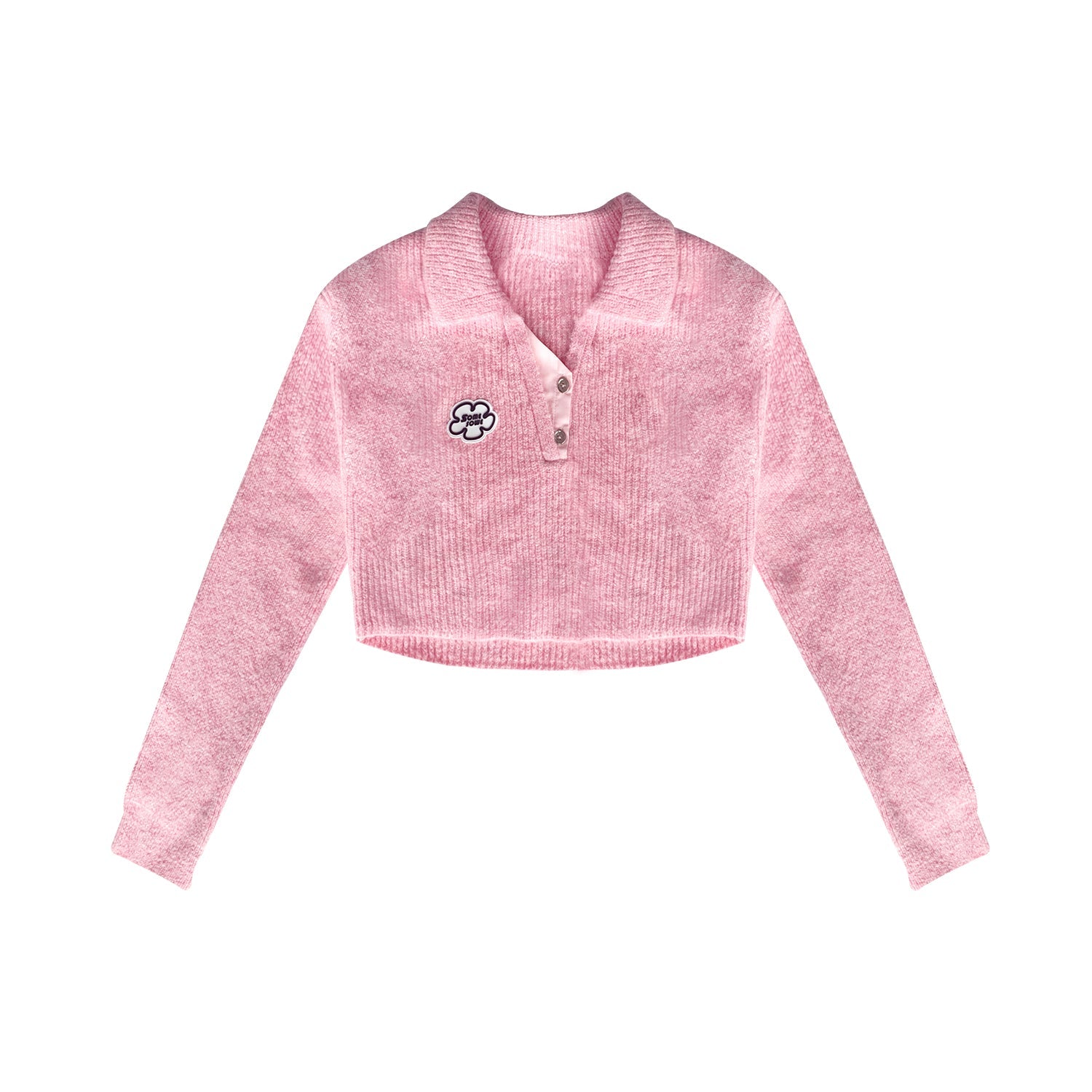 SOMESOWE Pink Short Sweater | MADA IN CHINA