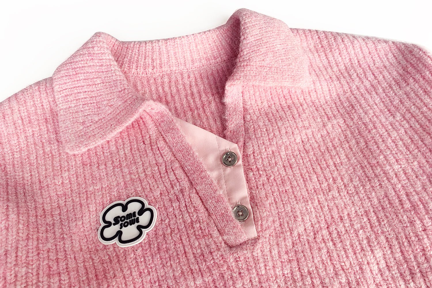 SOMESOWE Pink Short Sweater | MADA IN CHINA