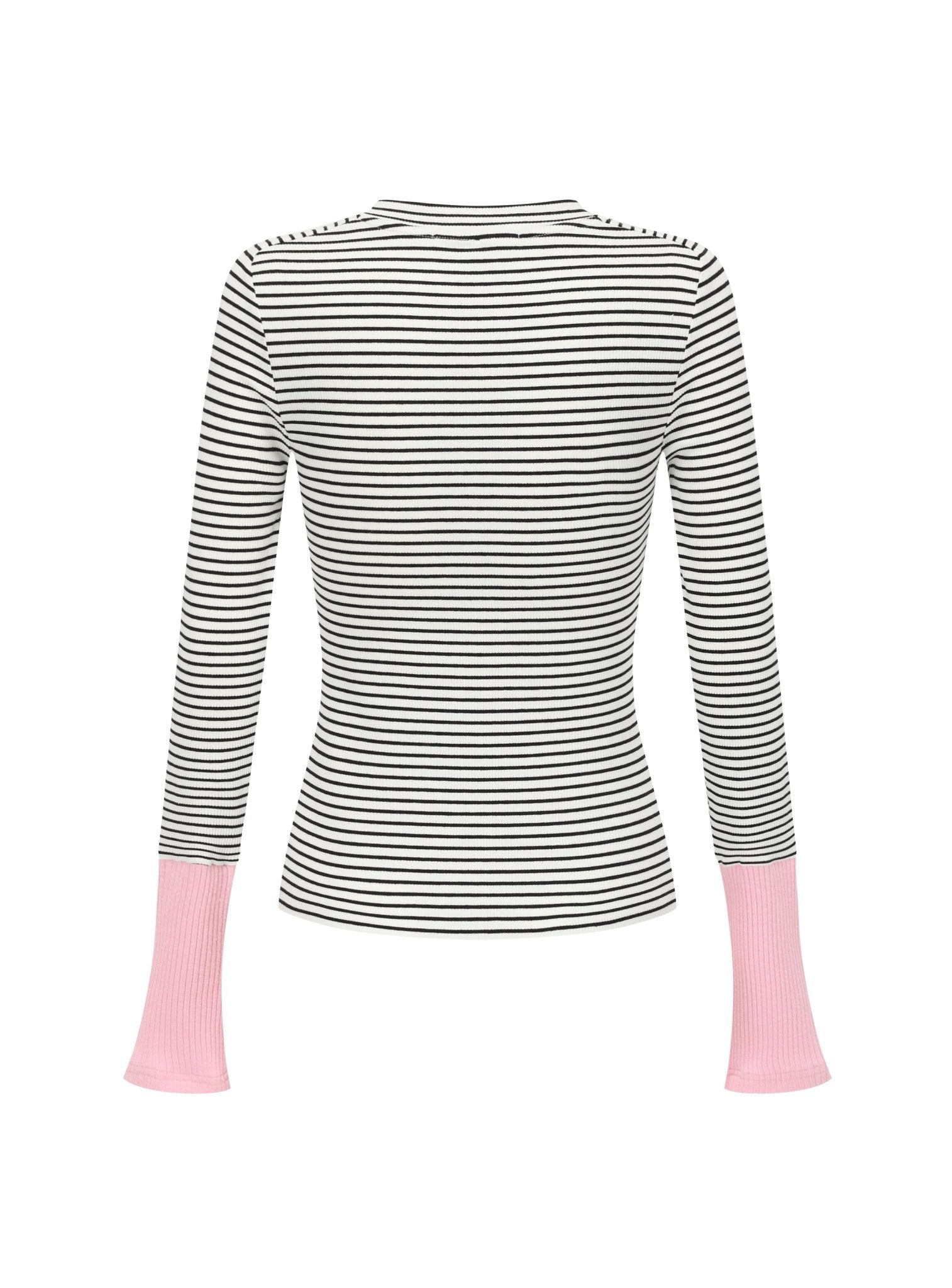 Alexia Sandra Pink Stripe Long-Sleeve T-Shirt | MADA IN CHINA