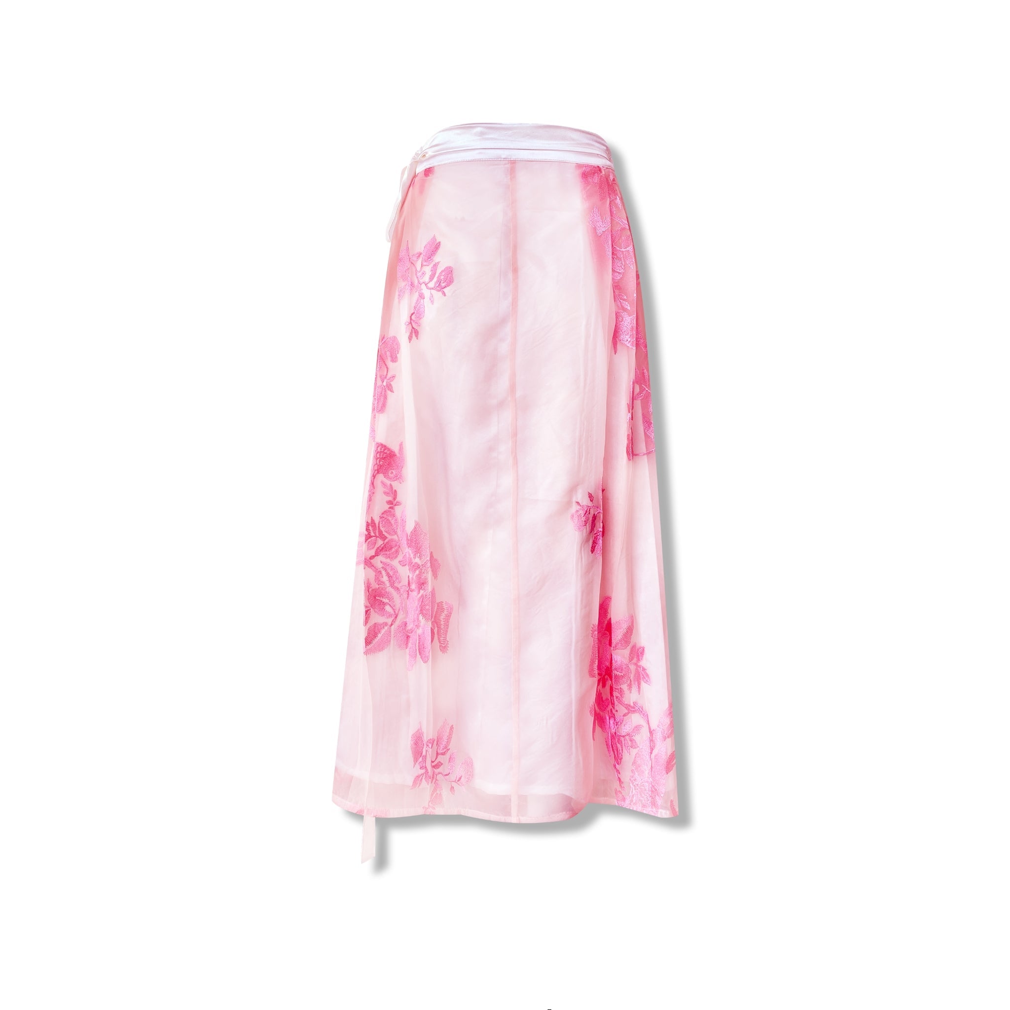 AIMME SPARROW Pink Tie-Dyeing Ma Mian Skirt | MADA IN CHINA