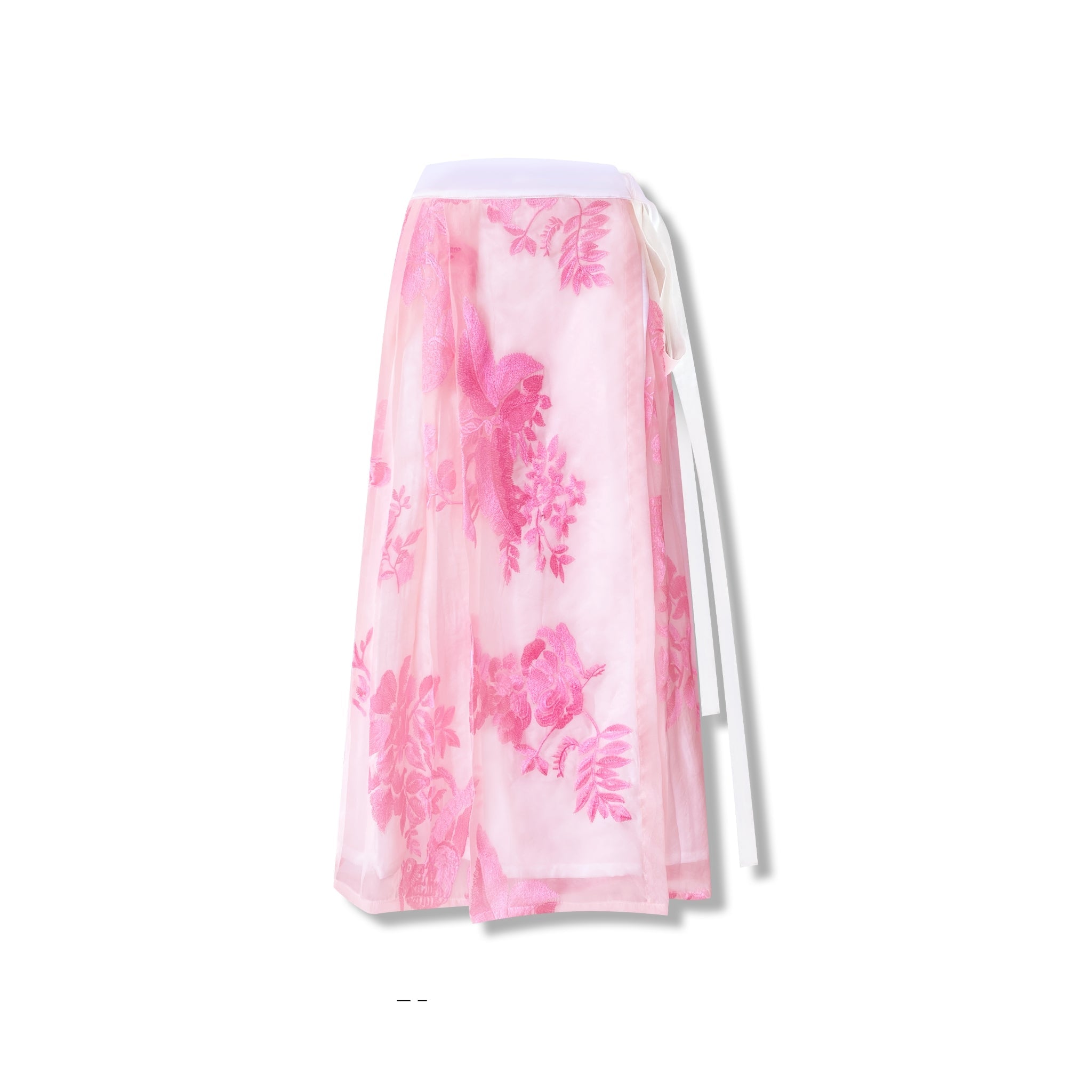 AIMME SPARROW Pink Tie-Dyeing Ma Mian Skirt | MADA IN CHINA