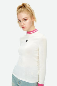 HERLIAN Pink Wool Double Layer Collar Bottom Sweater | MADA IN CHINA