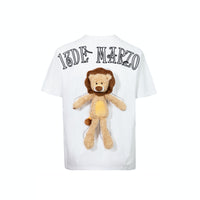13 DE MARZO Plush Lion Toy T-Shirt White | MADA IN CHINA