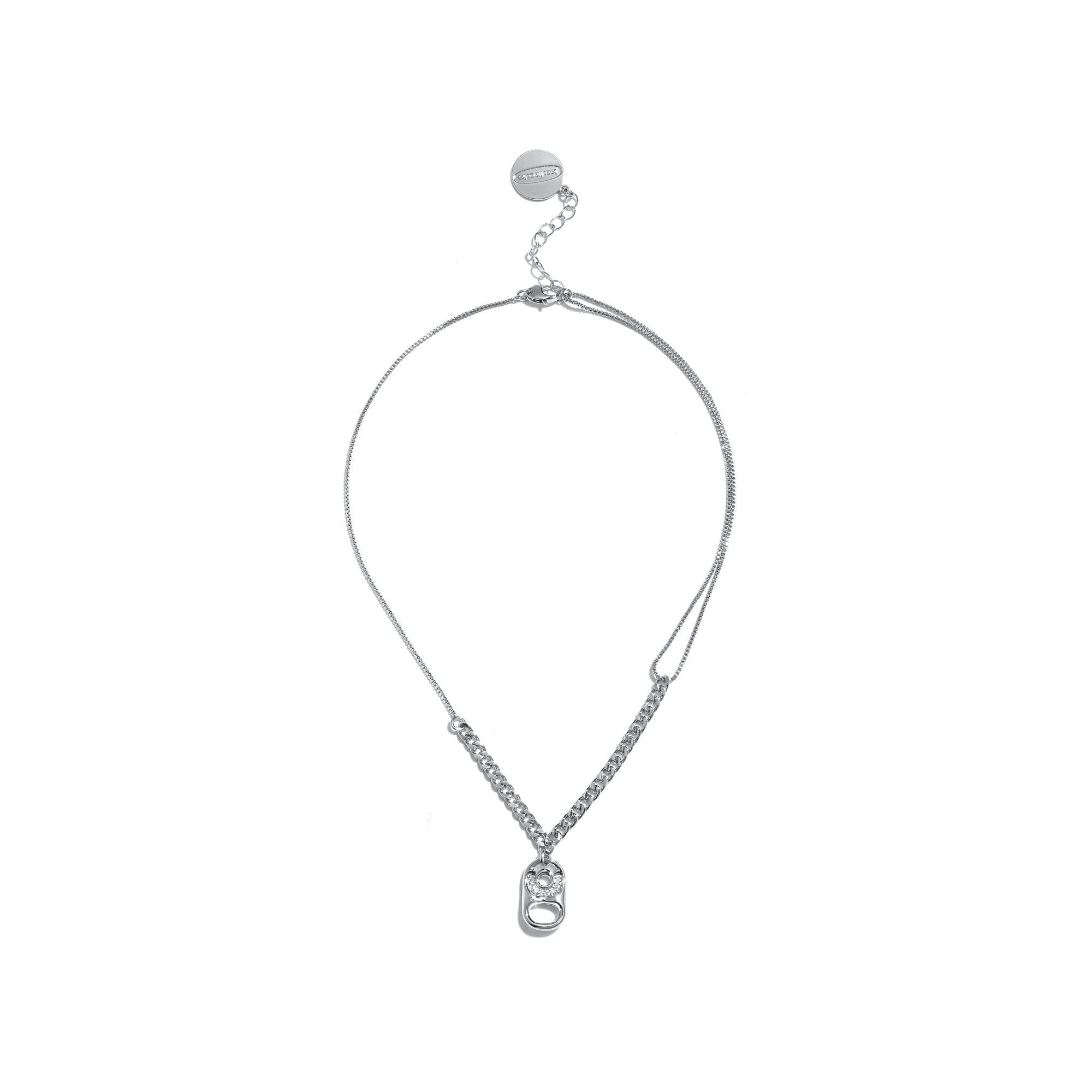 LOST IN ECHO Pull Ring Necklace Silver | MADA IN CHINA