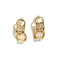 LOST IN ECHO Pull Ring Pearl Earrings Gold | MADA IN CHINA