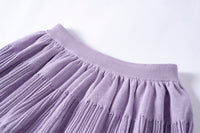 THREE QUARTERS Purple Ballet Style Knitted Skirt | MADA IN CHINA