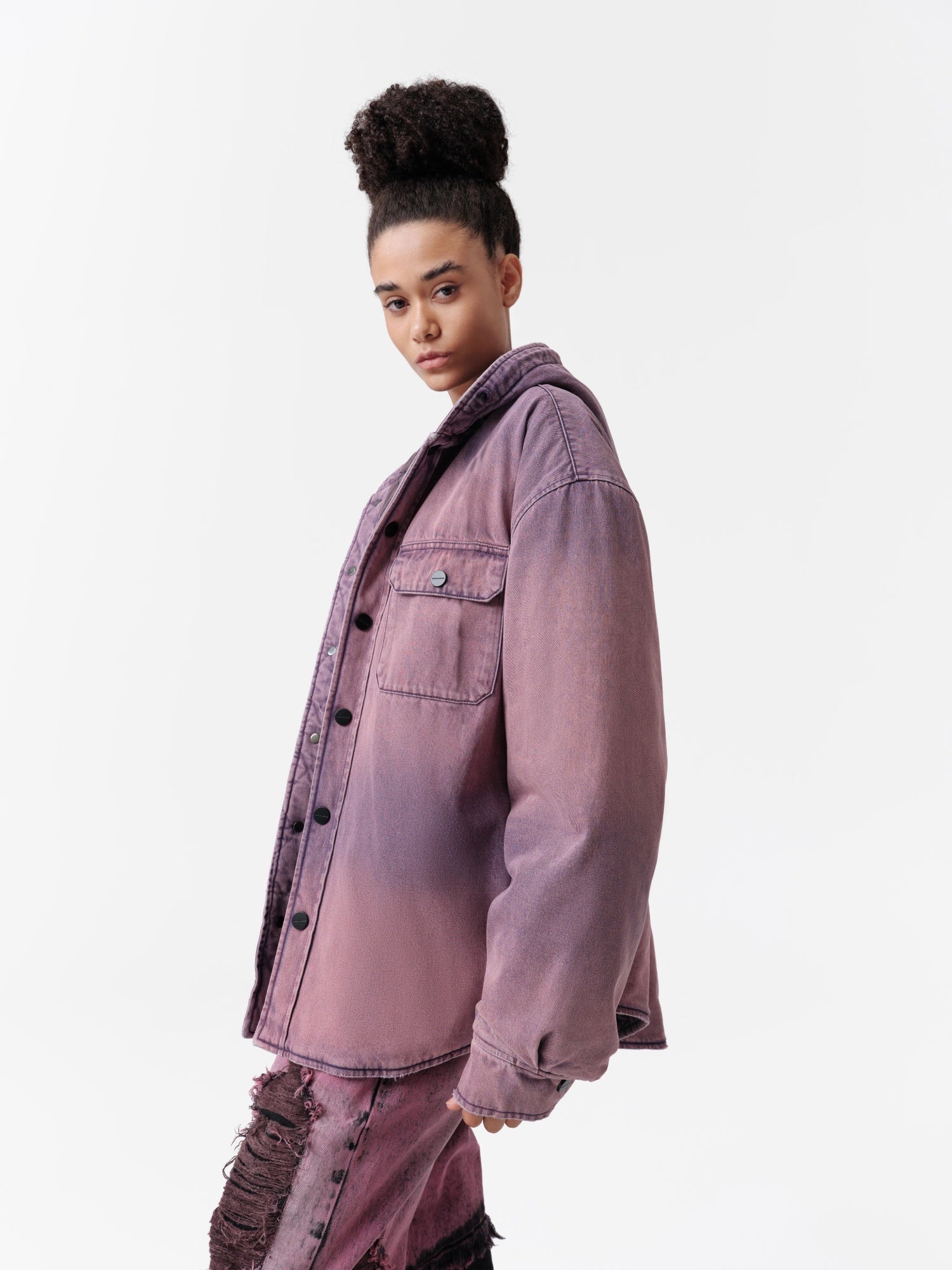 VANN VALRENCÉ Purple Color Changing Coat | MADA IN CHINA