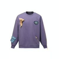 13 DE MARZO Purple Peek Palda Bear Sweater | MADA IN CHINA