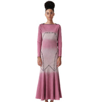 VANN VALRENCÉ Purple Washed Gradient Denim Dress | MADA IN CHINA
