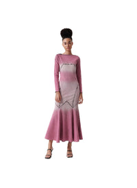 VANN VALRENCÉ Purple Washed Gradient Denim Dress | MADA IN CHINA