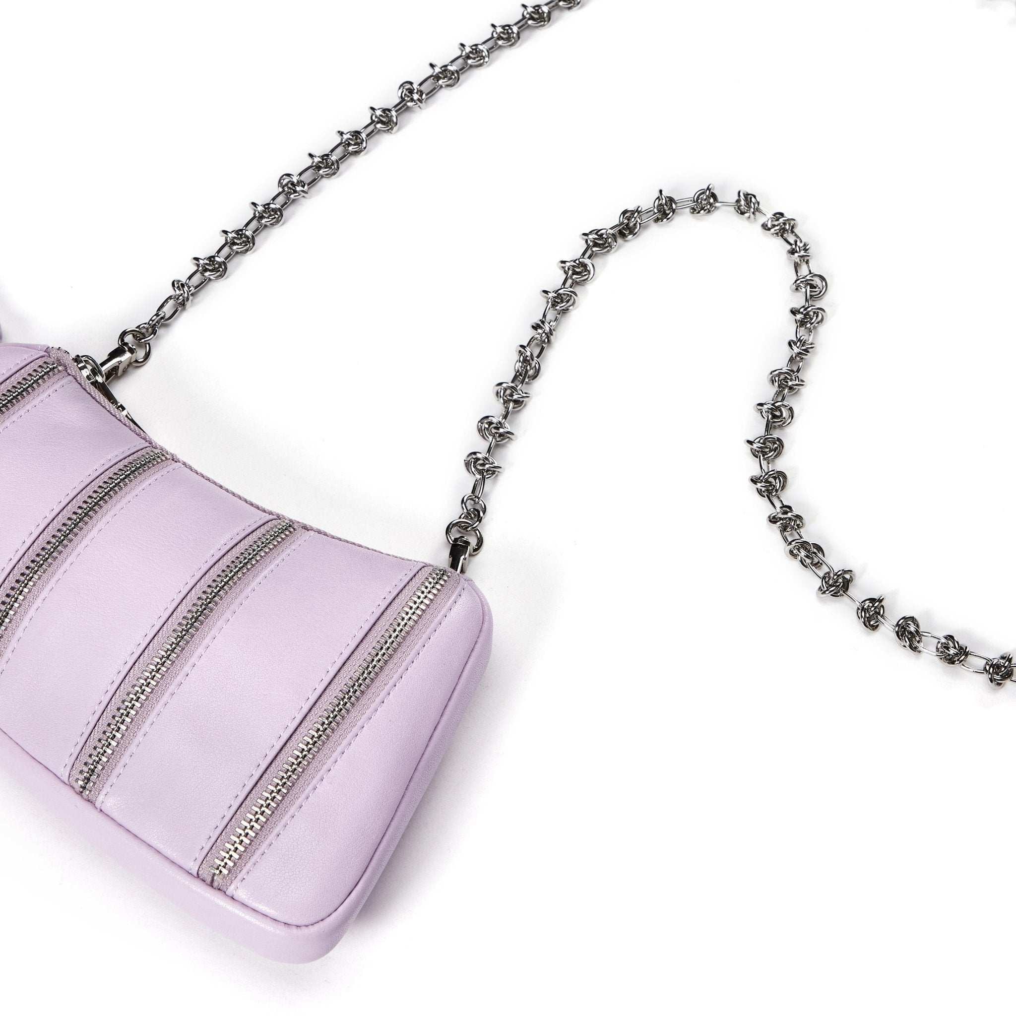 LOST IN ECHO Purple Zipper Decorated Mobile Phone Bag | MADA IN CHINA