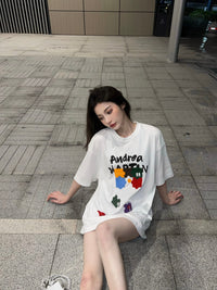 Andrea Martin Puzzle Print Logo T-shirt | MADA IN CHINA