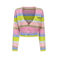 ARTE PURA Rainbow Neck Knit Cardigan | MADA IN CHINA