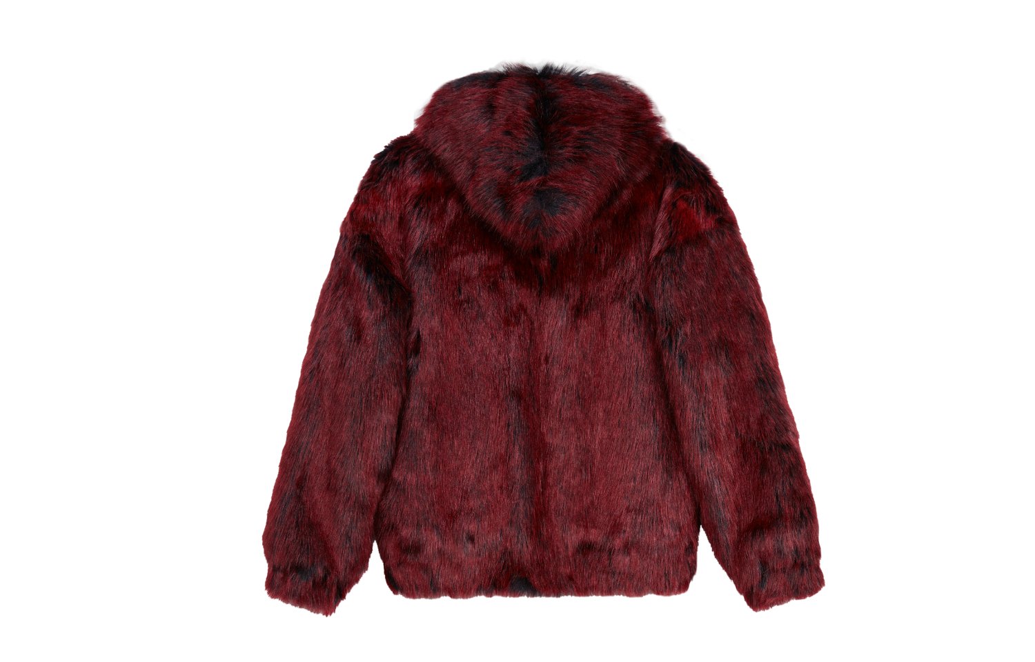 VANN VALRENCÉ Red Holiday Limited Eco Fur Coat | MADA IN CHINA