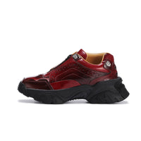 LOST IN ECHO Red Thick-soled Zipper Oxford Clunky Shoes | MADA IN CHINA
