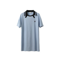 ICE DUST Reversal Collar Polo One-piece Blue | MADA IN CHINA
