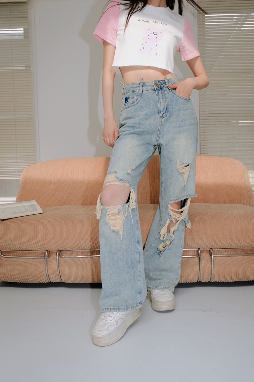 AIMME SPARROW Ripped Jeans | MADA IN CHINA