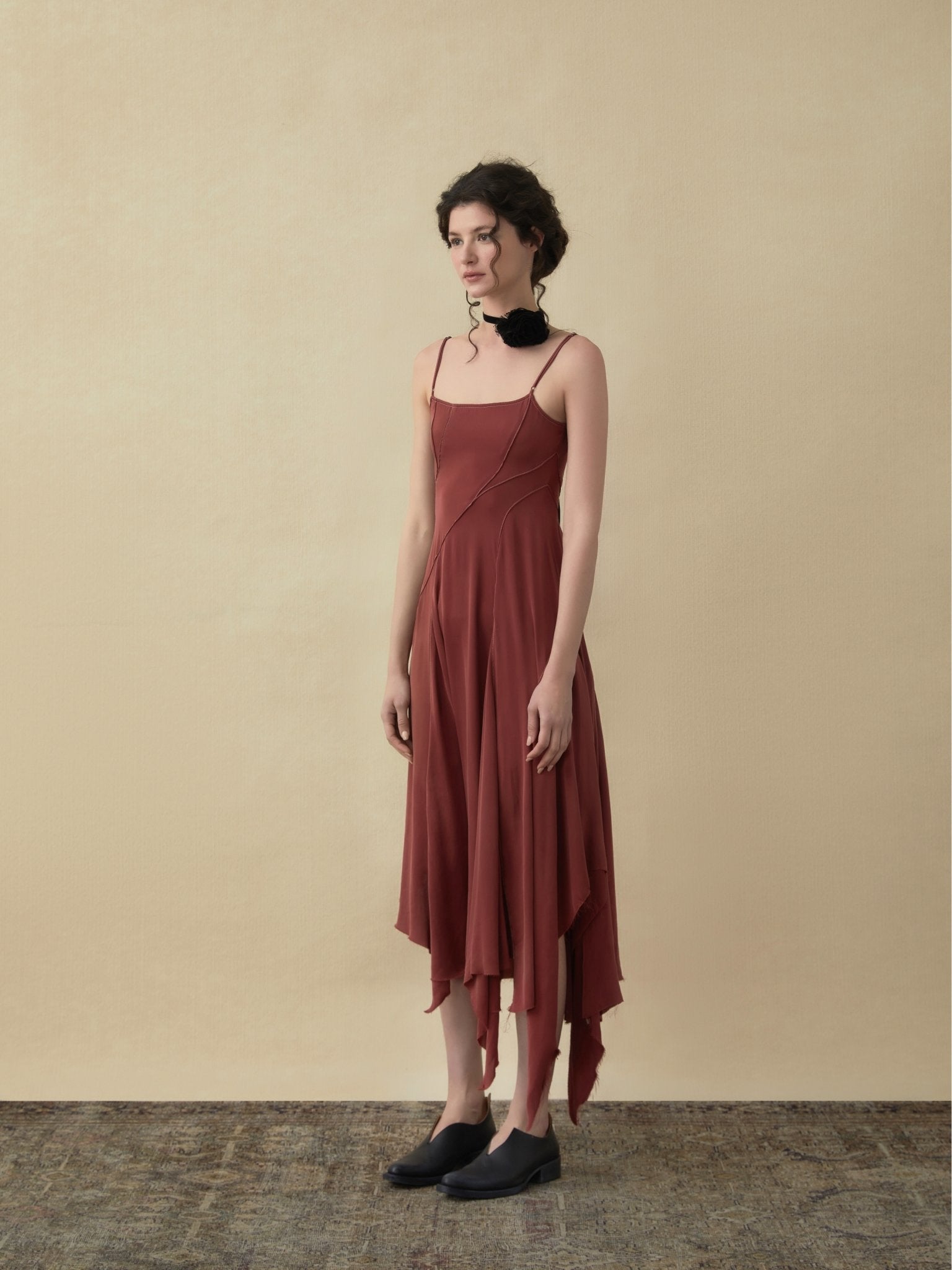 ELYWOOD Rouge Slip Dress In Silk | MADA IN CHINA