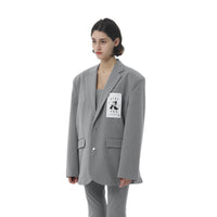 AIN'T SHY RS Blazer Jacket Grey | MADA IN CHINA