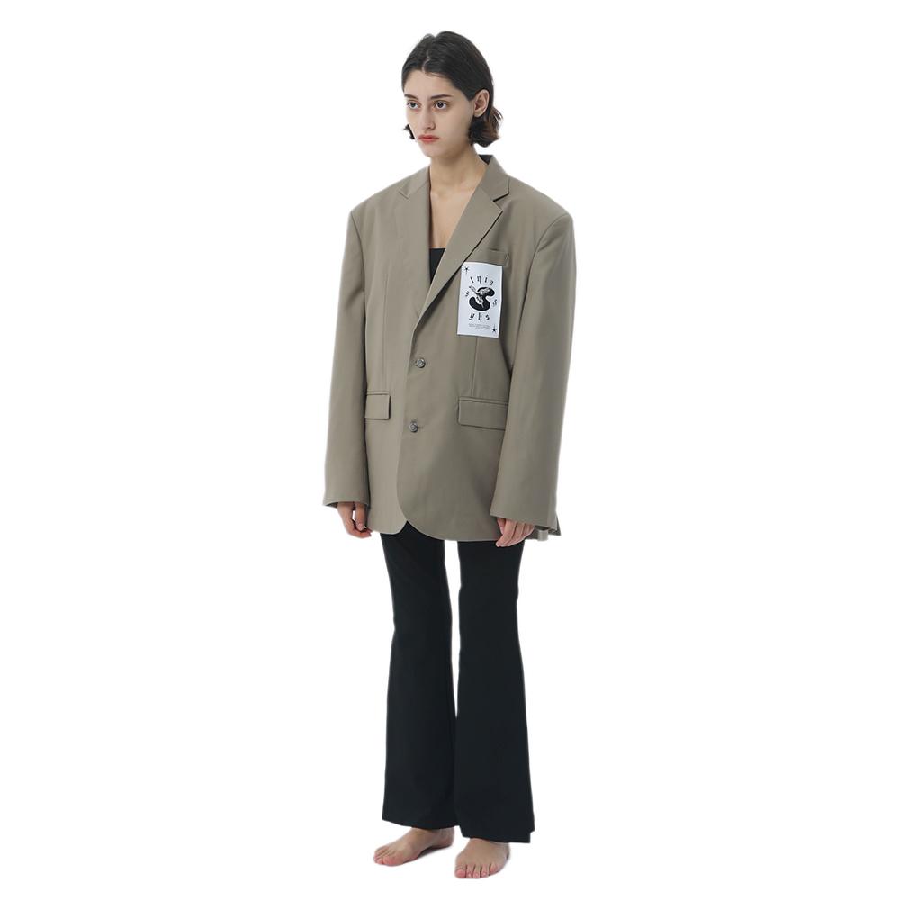 AIN'T SHY RS Blazer Jacket Khaki | MADA IN CHINA