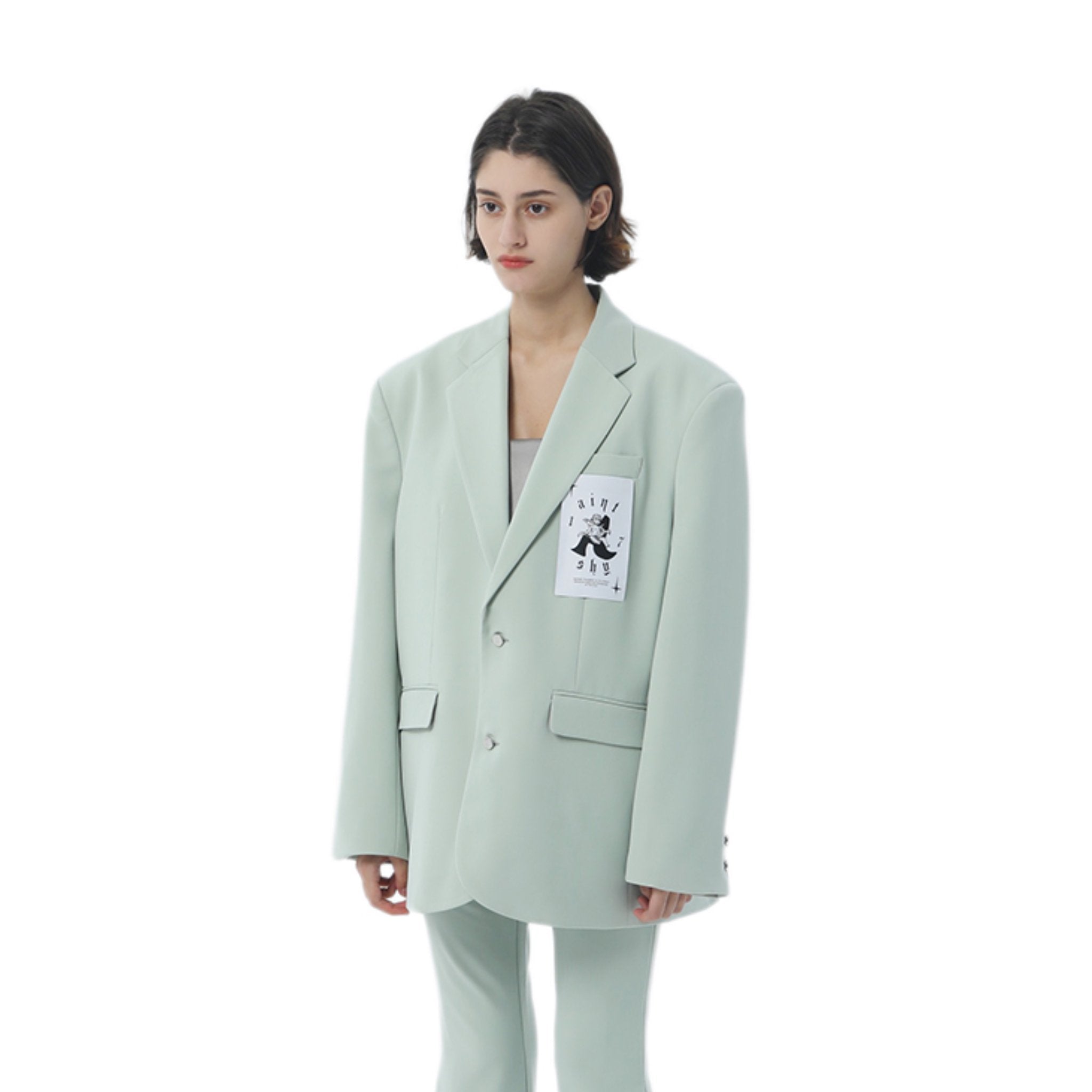 AIN'T SHY RS Blazer Jacket Mint | MADA IN CHINA