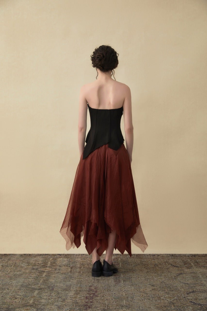 ELYWOOD Ruby Natural Dyed Gauze Skirt | MADA IN CHINA