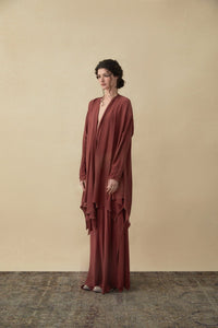 ELYWOOD Ruby Natural Dyed Silk Coat | MADA IN CHINA