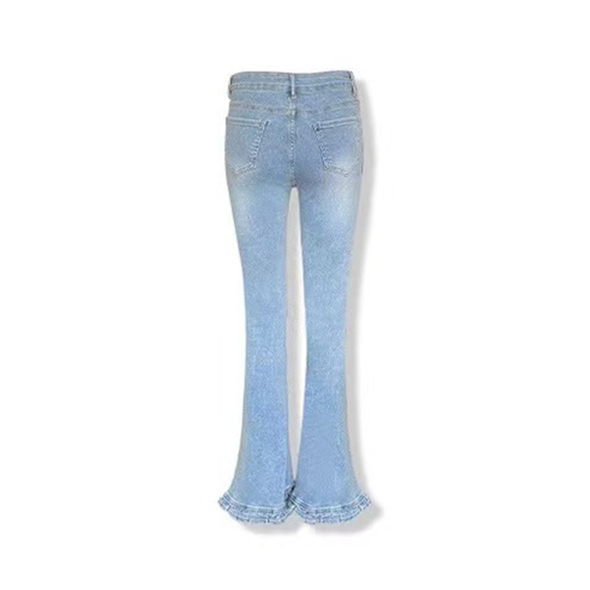 AIMME SPARROW Ruffled Bootcut Jeans | MADA IN CHINA