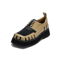 LOST IN ECHO Sandy Double-layer Square-head Fake Two-piece Derby Shoes | MADA IN CHINA