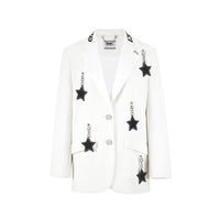 13DE MARZO Shooting Star Ornaments Suit Bright White | MADA IN CHINA